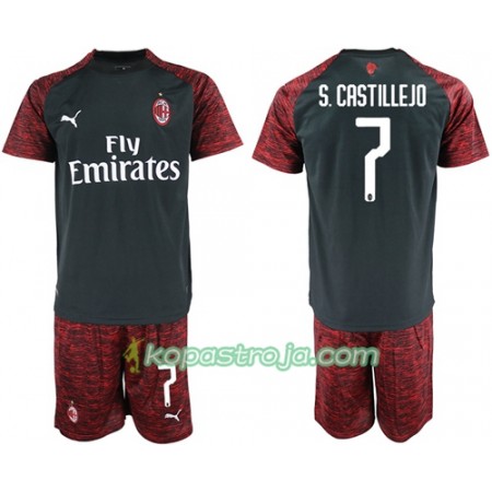 Billiga Fotbollströjor AC Milan S.Castillejo 7 Barn Tredje tröja 2018/19 Kortärmad